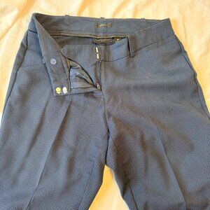 Worthington Modern Fit Pants – Petite 4 – Dark Navy with Micro Check Pattern